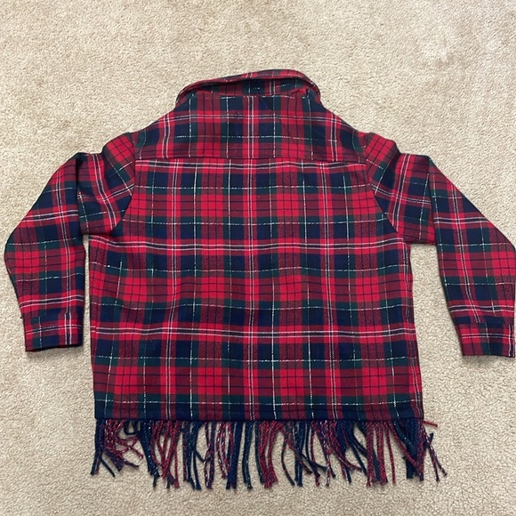 Zara women oversized fringe flannel. XS - Picture 6 of 7